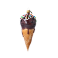 Load image into Gallery viewer, Deluxe Chocolate Ice Cream Ornament Handmade Glass Christmas ornaments