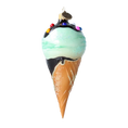 Load image into Gallery viewer, Mint Chip Ice Cream Ornament Glass Ornament Handmade Glass Christmas ornament