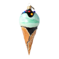 Load image into Gallery viewer, Mint Chip Ice Cream Ornament Glass Ornament Handmade Glass Christmas ornament