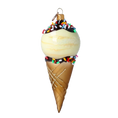 Load image into Gallery viewer, Vanilla Ice Cream Cone Handmade Glass Christmas ornament