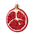 Load image into Gallery viewer, Pomegranate Slice. Handmade Glass Christmas ornament. 2022-235