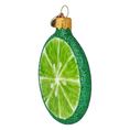 Load image into Gallery viewer, Lime slice. Handmade Glass Christmas ornament.
