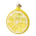 Load image into Gallery viewer, Lemon Slice. Handmade Glass Christmas ornament. 2022-243