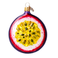 Load image into Gallery viewer, Tropical Maracuja. Handmade Glass Christmas ornament. 2022-247