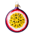 Load image into Gallery viewer, Tropical Maracuja. Handmade Glass Christmas ornament. 2022-247