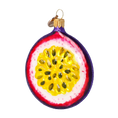 Load image into Gallery viewer, Tropical Maracuja. Handmade Glass Christmas ornament. 2022-247