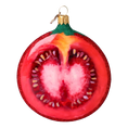 Load image into Gallery viewer, Tomato slice. Handmade Glass Christmas ornament.