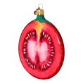 Load image into Gallery viewer, Tomato slice. Handmade Glass Christmas ornament.