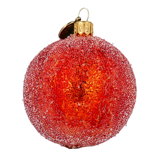 Mandarin. Handmade Glass Christmas ornament.