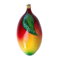 Load image into Gallery viewer, Exotic Mango. Handmade Glass Christmas ornament. 2022-255