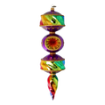 Load image into Gallery viewer, Majestic Rainbow Drop. Handmade Glass Christmas ornament.