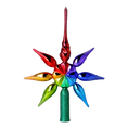 Load image into Gallery viewer, Rainbow star. Handmade Glass Christmas ornament. 2022-302