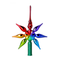 Load image into Gallery viewer, Rainbow star. Handmade Glass Christmas ornament. 2022-302