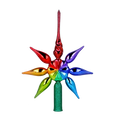 Load image into Gallery viewer, Rainbow star. Handmade Glass Christmas ornament. 2022-302
