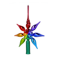 Load image into Gallery viewer, Rainbow star. Handmade Glass Christmas ornament. 2022-302