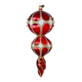 Load image into Gallery viewer, Ruby Sunburst Reflector Drop Premium christmas glass ornament 2022-327