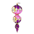 Load image into Gallery viewer, Royal Amethyst Handmade Glass Christmas ornament Retro Glass Reflector Ornament 2022-331