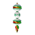 Load image into Gallery viewer, Holiday Swirl Delight Handmade Glass Christmas ornament