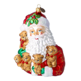 Charger l'image dans la visionneuse de la galerie, Christmas Teddy Bears Gathering Handmade Glass Christmas Ornaments Santa Claus 2022-362
