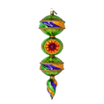 Load image into Gallery viewer, Drop Mardi Gras. Handmade Glass Christmas ornament.