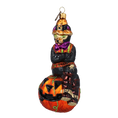 Load image into Gallery viewer, Pumpkin Paws Halloween Cat Glass Christmas ornament 2022-398