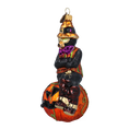 Load image into Gallery viewer, Pumpkin Paws Halloween Cat Glass Christmas ornament 2022-398