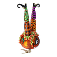 Load image into Gallery viewer, The Witch in the Pumpkin - Magic Legs. Handmade Glass Christmas ornament.
