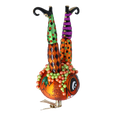 Load image into Gallery viewer, The Witch in the Pumpkin - Magic Legs. Handmade Glass Christmas ornament. 2022-406