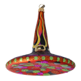Charger l'image dans la visionneuse de la galerie, Magic Witch's Hat - Flaming Patterns. Handmade Glass Christmas ornament. 2022-407
