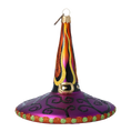 Charger l'image dans la visionneuse de la galerie, Magic Witch's Hat - Flaming Patterns. Handmade Glass Christmas ornament. 2022-407