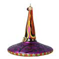 Charger l'image dans la visionneuse de la galerie, Magic Witch's Hat - Flaming Patterns. Handmade Glass Christmas ornament. 2022-407