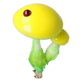 Load image into Gallery viewer, Fairytale Mushroom with Ladybug. Handmade Glass Christmas ornament.
