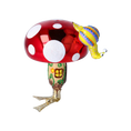 Load image into Gallery viewer, Mushroom house with snail. Handmade Glass Christmas ornament.