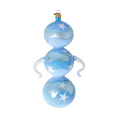 Load image into Gallery viewer, Snowman Shine. Handmade Glass Christmas ornament.