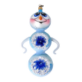 Load image into Gallery viewer, Snowman Shine. Handmade Glass Christmas ornament. 2022-417