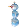 Load image into Gallery viewer, Snowman Shine. Handmade Glass Christmas ornament. 2022-417
