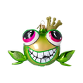 Load image into Gallery viewer, Frog - The Prince in the Crown. Handmade Glass Christmas ornament.
