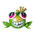 Load image into Gallery viewer, Frog - The Prince in the Crown. Handmade Glass Christmas ornament. 2022-436