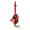 Load image into Gallery viewer, Rudy the Sparkling Reindeer Handmade Glass Christmas ornament free blowing 2022-453