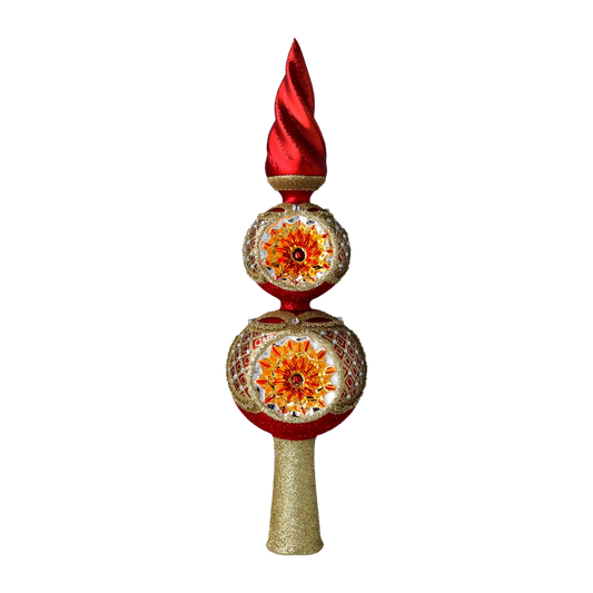 Christmas Glow - Handmade Glass Christmas ornament.