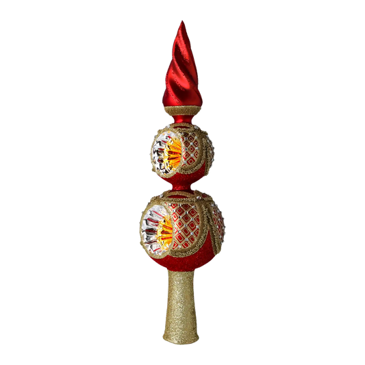 Christmas Glow - Handmade Glass Christmas ornament.