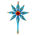 Load image into Gallery viewer, Blue Christmas Star. Handmade Glass Christmas ornament.