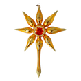 Load image into Gallery viewer, Christmas Golden Ray. Handmade Glass Christmas ornament.