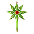 Load image into Gallery viewer, Winter Morning Star. Handmade Glass Christmas ornament.