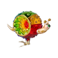 Load image into Gallery viewer, Colorful Snail. Handmade Glass Christmas ornament.