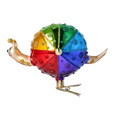Załaduj obraz do przeglądarki galerii, Colorful Snail. Handmade Glass Christmas ornament. 2022-500