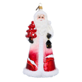 Load image into Gallery viewer, Polish Santa with Eagle Handmade Glass Christmas ornament