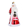 Load image into Gallery viewer, Polish Santa with Eagle Handmade Glass Christmas ornament 2022-502