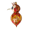 Load image into Gallery viewer, Red Fairy Tale Creature. Handmade Glass Christmas ornament. 2022-518