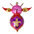 Load image into Gallery viewer, Pink Fantasy Devil. Handmade Glass Christmas ornament.